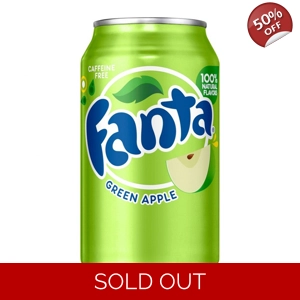 Fanta Green Apple Soda - 355ml Can | American Fizzy Drinks